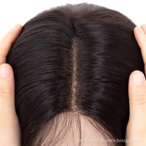 Fast Delivery Top Selling Factory 100% Cuticle Aligned Human Hair 360 Frontal Lace Wig Brazilian Hair Swiss Lace Straight Wave